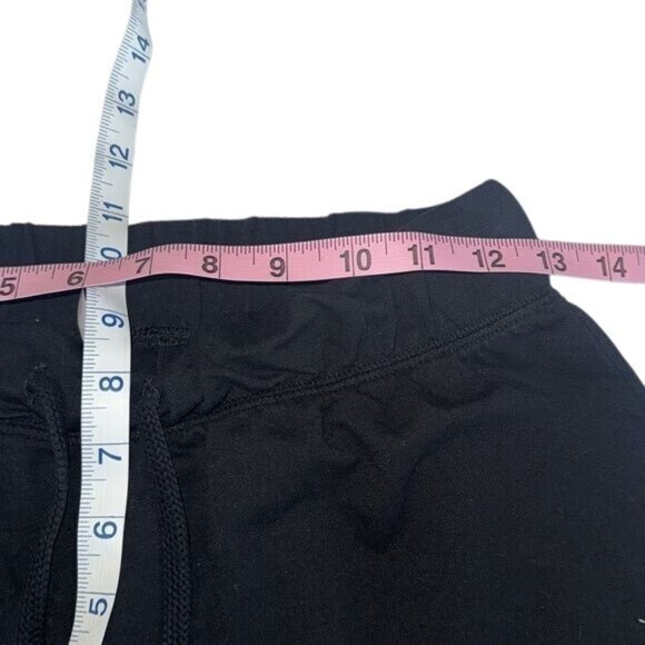 Black Elastic Waist Jogger Pants With Drawstring S - Picture 9 of 10